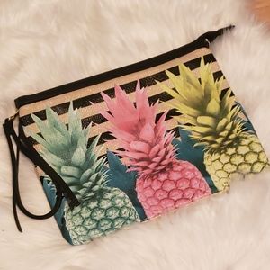 Pinapple large wristlet/ cross bag